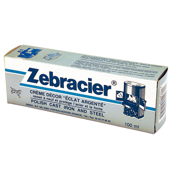 Zebracier pâte argentée acier et fonte